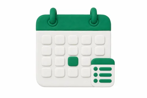 Calendar with available time slots